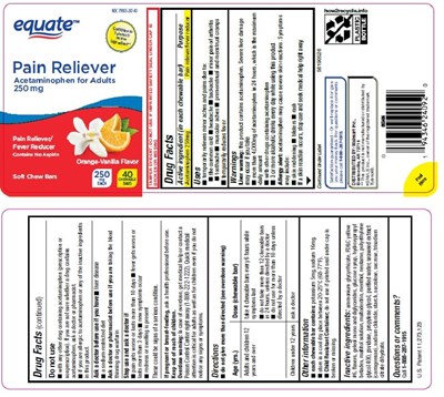 Equate Pain Reliever Acetaminophen For Adults 250 mg (Walmart Aceta 250 mg 40ct Ov)